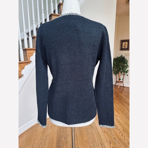 Sioni Essentials Black Boucle Open Sweater Jacket, NWT, S - Picture 6 of 14
